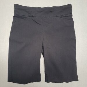 Chicos Perfect Stretch Black Bermuda Shorts Womens Size 0.5